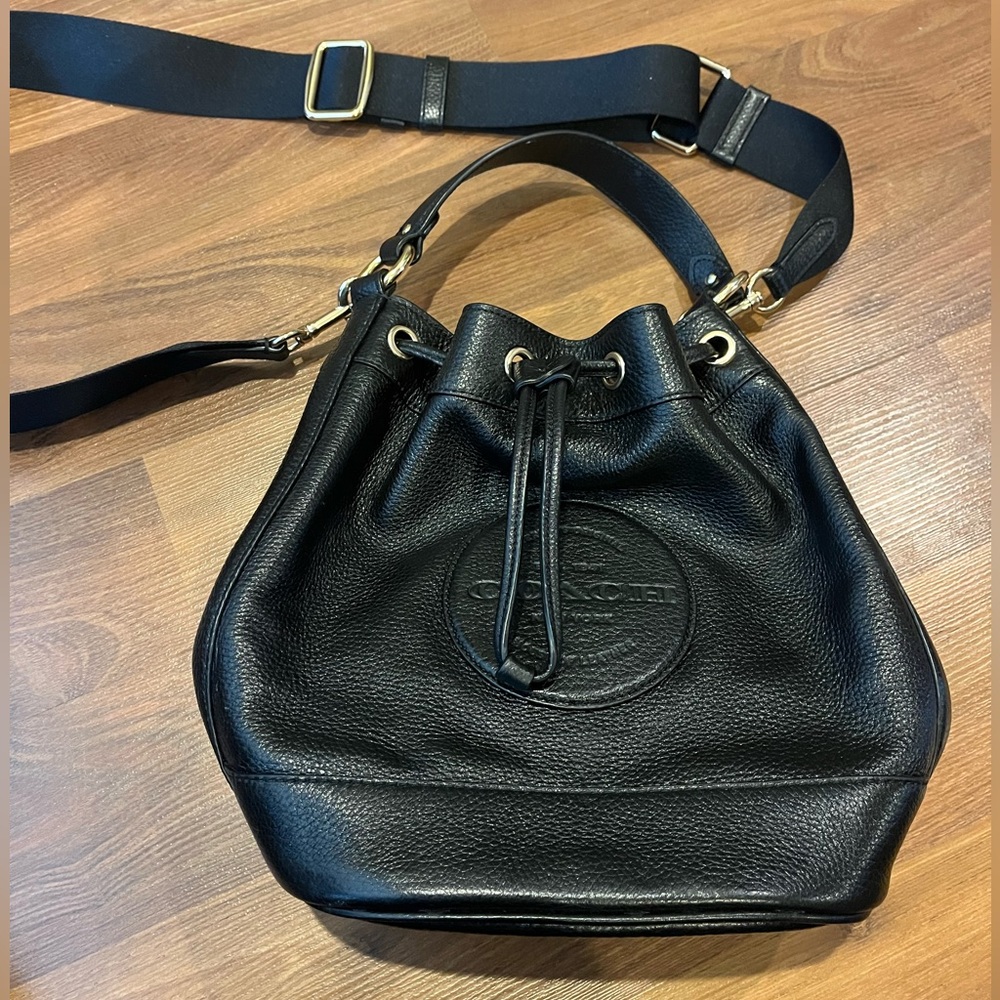 Coach Dempsey Drawstring Bucket Crossbody